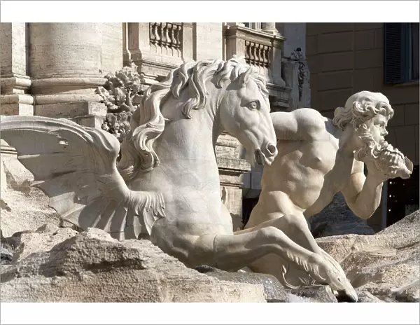 Sculpture - Trevi Fountain - Rome - Italy