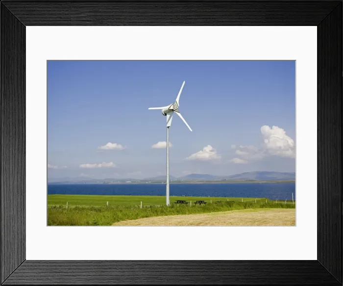 Framed Print : Wind turbine Port Charlotte Isle of Islay Scotland UK Framed Print : Wind turbine Port Charlotte Isle of Islay Scotland UK