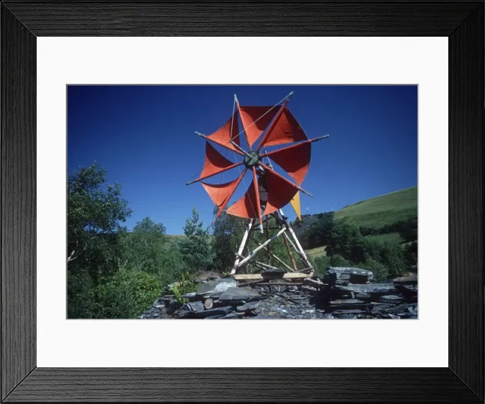 Framed Print : Cretan windmill on hillside Centre for Alternative Technology Machynlleth Powys Wales UK Framed Print : Cretan windmill on hillside Centre for Alternative Technology Machynlleth Powys Wales UK