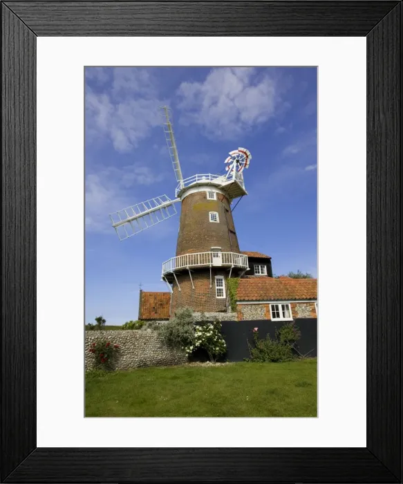 Framed Print : Windmill now a b&b restaurant Cley next the sea North Norfolk UK Framed Print : Windmill now a b&b restaurant Cley next the sea North Norfolk UK