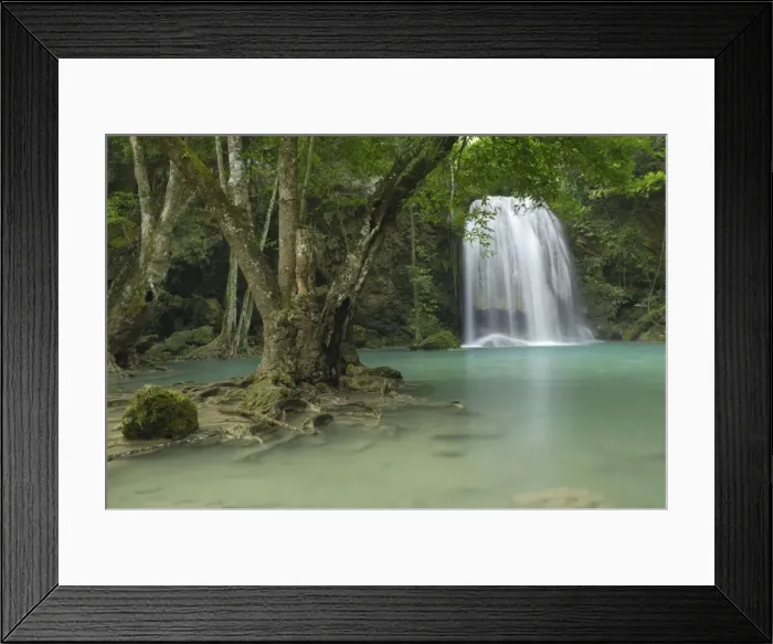 Framed Print : Seven Step Waterfall - monsoon forest Erawan N. P. Thailand Framed Print : Seven Step Waterfall - monsoon forest Erawan N. P. Thailand