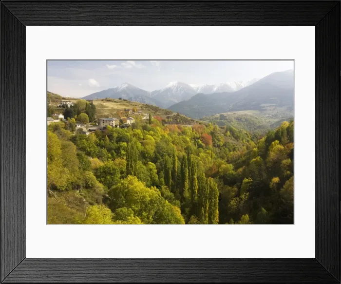 Framed Print : Pyrenees in autumn, looking east to Mt. Canigou from near Mont-Louis. France Framed Print : Pyrenees in autumn, looking east to Mt. Canigou from near Mont-Louis. France