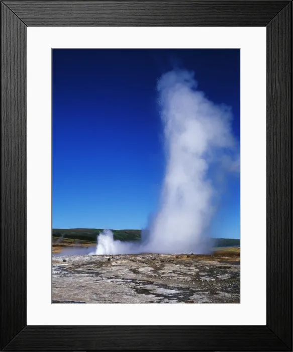 Framed Print : Geyser, Geothermal Activitiy ROG 9128 Geyser erupting, South West Iceland © Bob Gibbons / ARDEA LONDON Framed Print : Geyser, Geothermal Activitiy ROG 9128 Geyser erupting, South West Iceland © Bob Gibbons / ARDEA LONDON