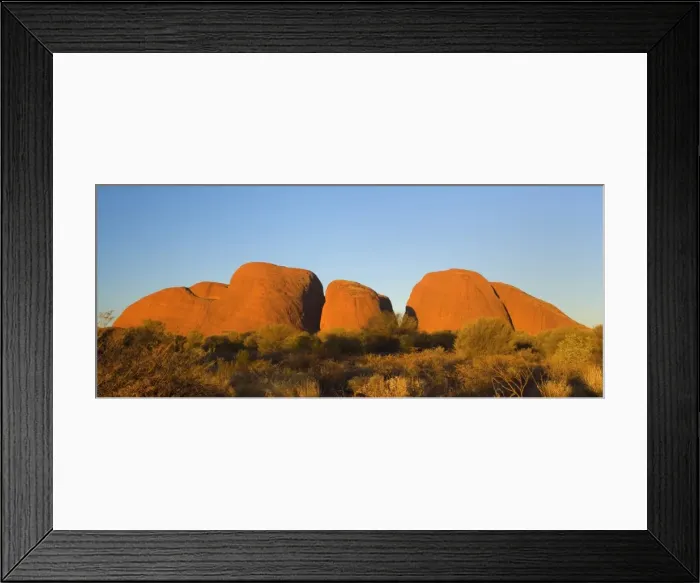 Framed Print : Olgas - Kata Tjuta - famous sandstone rocks just before sunset - Uluru-Kata Tjuta National Park, World Heritage Area, Northern Territory, Australia Framed Print : Olgas - Kata Tjuta - famous sandstone rocks just before sunset - Uluru-Kata Tjuta National Park, World Heritage Area, Northern Territory, Australia