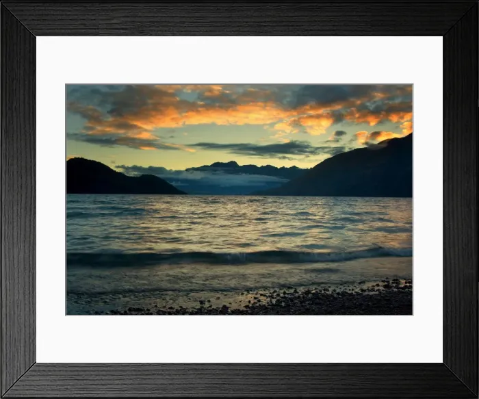 Framed Print : Lake Wakatipu - view towards the ragged mountain range of The Remarkables just before sunrise when the clouds are highlighted by the rising sun Queenstown, Otago, South Island, New Zealand Framed Print : Lake Wakatipu - view towards the ragged mountain range of The Remarkables just before sunrise when the clouds are highlighted by the rising sun Queenstown, Otago, South Island, New Zealand