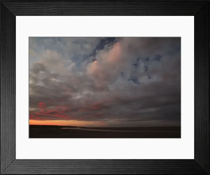 Framed Print : Autumn Sunset - over the mudflats, Lindisfarne National Nature Reserve, Northumberland, England Framed Print : Autumn Sunset - over the mudflats, Lindisfarne National Nature Reserve, Northumberland, England