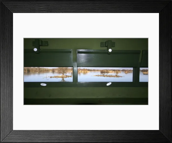 Framed Print : View from bird hide over water. Coto Donana National Park - Spain Framed Print : View from bird hide over water. Coto Donana National Park - Spain