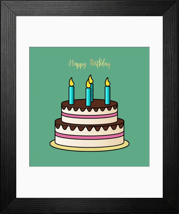Framed Print : 13131012. Birthday party cake with candles Date Framed Print : 13131012. Birthday party cake with candles Date
