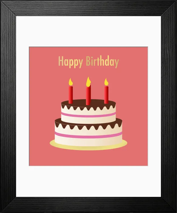 Framed Print : 13131014. Birthday party cake with candles Date Framed Print : 13131014. Birthday party cake with candles Date
