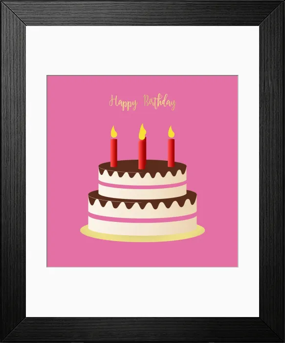 Framed Print : 13131015. Birthday party cake with candles Date Framed Print : 13131015. Birthday party cake with candles Date