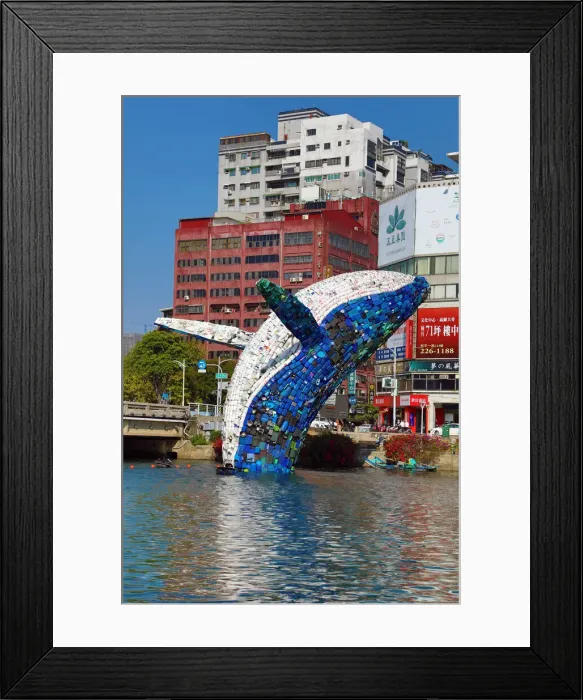Framed Print : 13132456. Whale in Love ecological art installation in the Love River Framed Print : 13132456. Whale in Love ecological art installation in the Love River