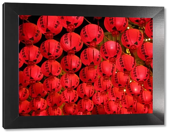 13132492. Red Chinese paper lantern decorations for Chinese New Year