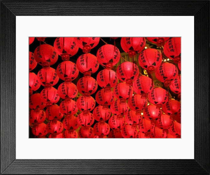 Framed Print : 13132492. Red Chinese paper lantern decorations for Chinese New Year Framed Print : 13132492. Red Chinese paper lantern decorations for Chinese New Year