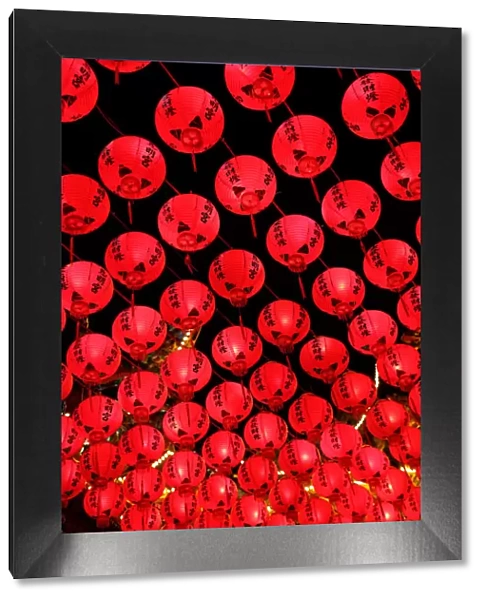 13132493. Red Chinese paper lantern decorations for Chinese New Year