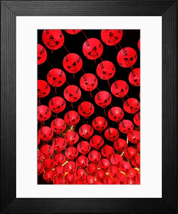 Framed Print : 13132493. Red Chinese paper lantern decorations for Chinese New Year Framed Print : 13132493. Red Chinese paper lantern decorations for Chinese New Year