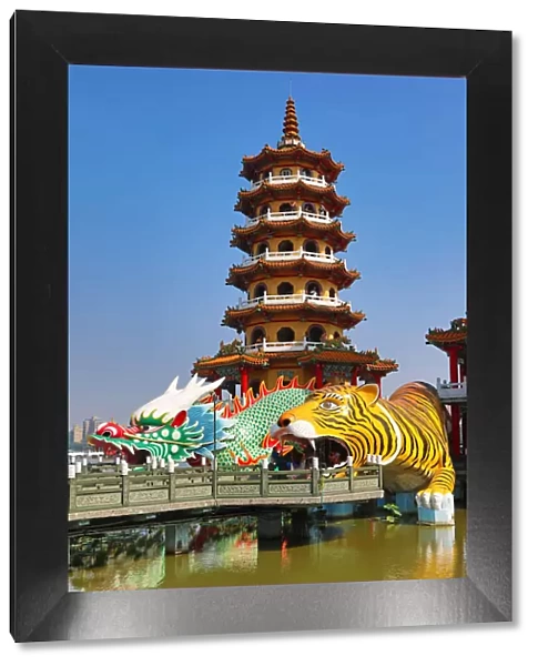 13132498. Dragon and Tiger Pagodas temple at the Lotus Ponds, Kaohsiung, Taiwan Date
