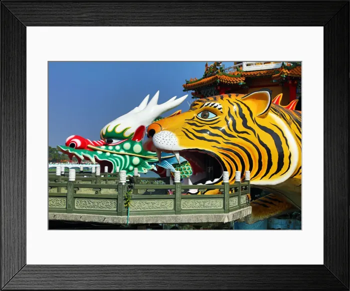 Framed Print : 13132500. Dragon and Tiger Pagodas temple at the Lotus Ponds, Kaohsiung, Taiwan Date Framed Print : 13132500. Dragon and Tiger Pagodas temple at the Lotus Ponds, Kaohsiung, Taiwan Date