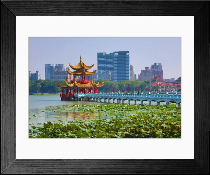 Framed Print : 13132502. Wuliting Pavilion at the Lotus Ponds, Kaohsiung, Taiwan Date