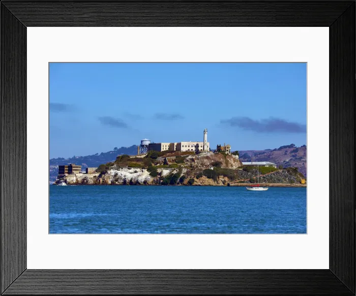 Framed Print : 13132531. Alcatraz Island and Prison in San Franciso, California, USA Date Framed Print : 13132531. Alcatraz Island and Prison in San Franciso, California, USA Date