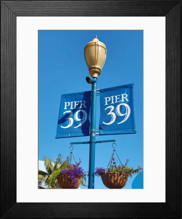 Framed Print : 13132532. Pier 39 flags in San Franciso, California, USA Date Framed Print : 13132532. Pier 39 flags in San Franciso, California, USA Date
