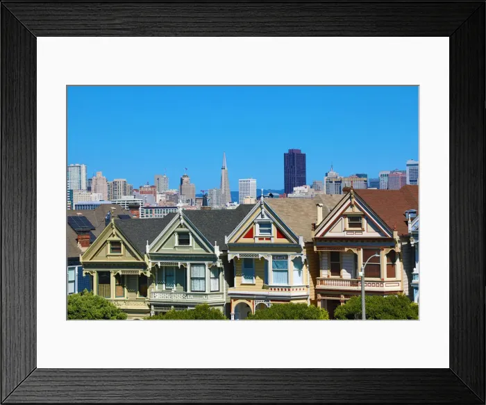 Framed Print : 13132536. Painted Ladies Victorian houses near Alamo Square Framed Print : 13132536. Painted Ladies Victorian houses near Alamo Square