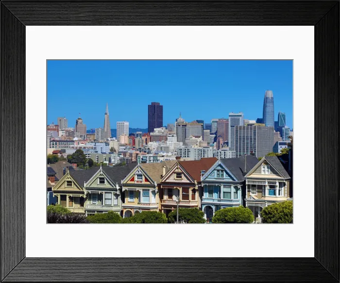 Framed Print : 13132537. Painted Ladies Victorian houses near Alamo Square Framed Print : 13132537. Painted Ladies Victorian houses near Alamo Square