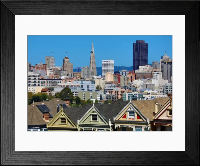 Framed Print : 13132539. Painted Ladies Victorian houses near Alamo Square Framed Print : 13132539. Painted Ladies Victorian houses near Alamo Square