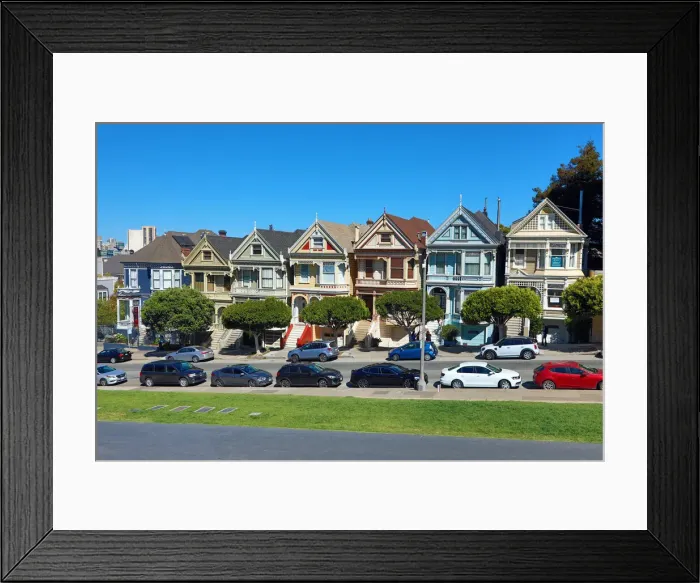 Framed Print : 13132540. Painted Ladies Victorian houses near Alamo Square Framed Print : 13132540. Painted Ladies Victorian houses near Alamo Square