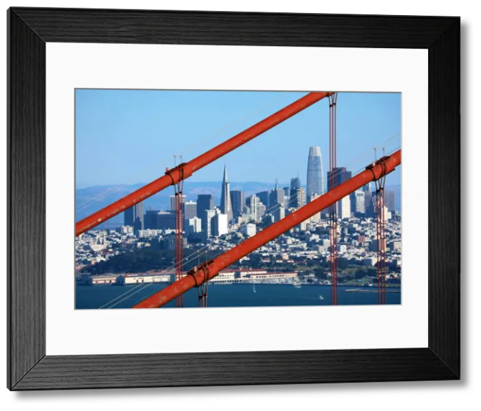 Framed Print : 13132545. Golden Gate Bridge and city skyline, San Franciso, California, USA Date Framed Print : 13132545. Golden Gate Bridge and city skyline, San Franciso, California, USA Date
