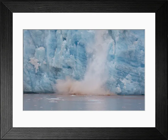 Framed Print : 13132658. Kongsbreen calving into Kongsfjord - Svalbard - Norway Date Framed Print : 13132658. Kongsbreen calving into Kongsfjord - Svalbard - Norway Date