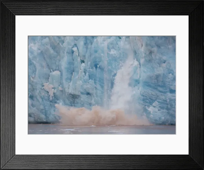 Framed Print : 13132659. Kongsbreen calving into Kongsfjord - Svalbard - Norway Date Framed Print : 13132659. Kongsbreen calving into Kongsfjord - Svalbard - Norway Date