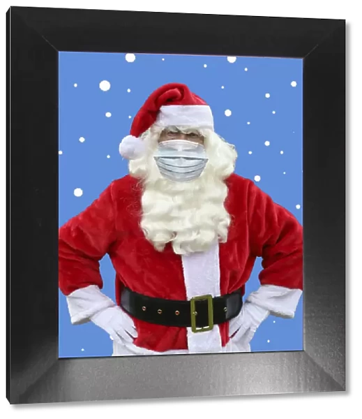 Father Christmas  /  Santa Claus wearing a face mask