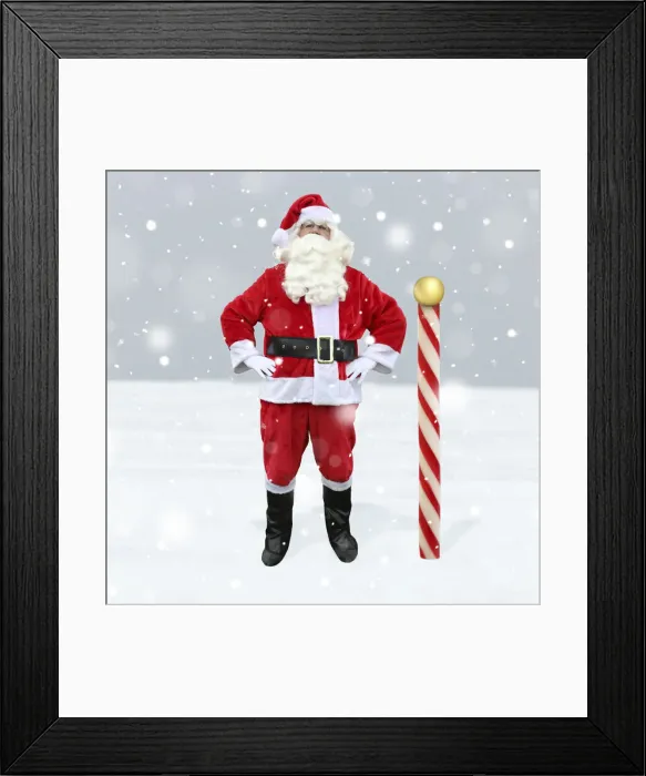Framed Print : Father Christmas  /  Santa Claus at the North Pole