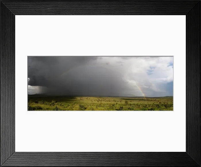 Framed Print : A rainbow over the savannah, Tsavo, Kenya. Date: 18-04-2017 Framed Print : A rainbow over the savannah, Tsavo, Kenya. Date: 18-04-2017