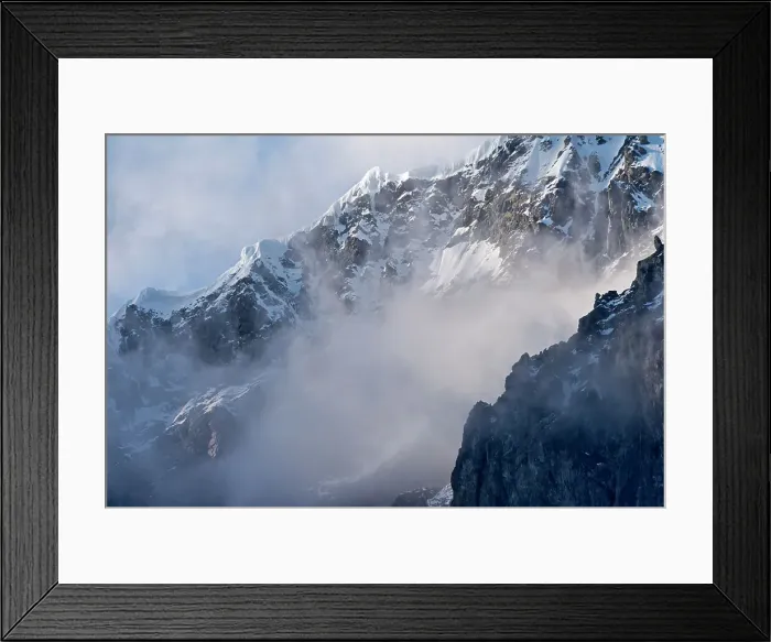 Framed Print : Landscape of island shrouded in mist, Antarctica Date: 09-03-2020