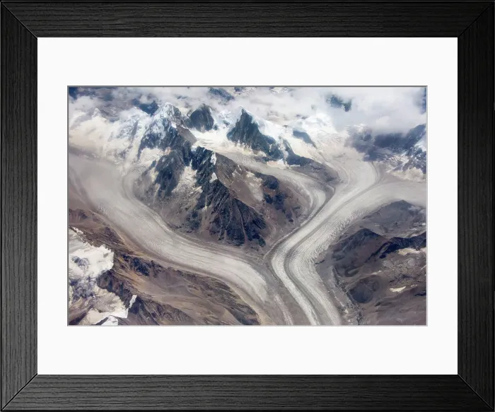 Framed Print : Aerial view of snow mountain and glacier on Tibetan Plateau, China Date: 04-09-2018 Framed Print : Aerial view of snow mountain and glacier on Tibetan Plateau, China Date: 04-09-2018