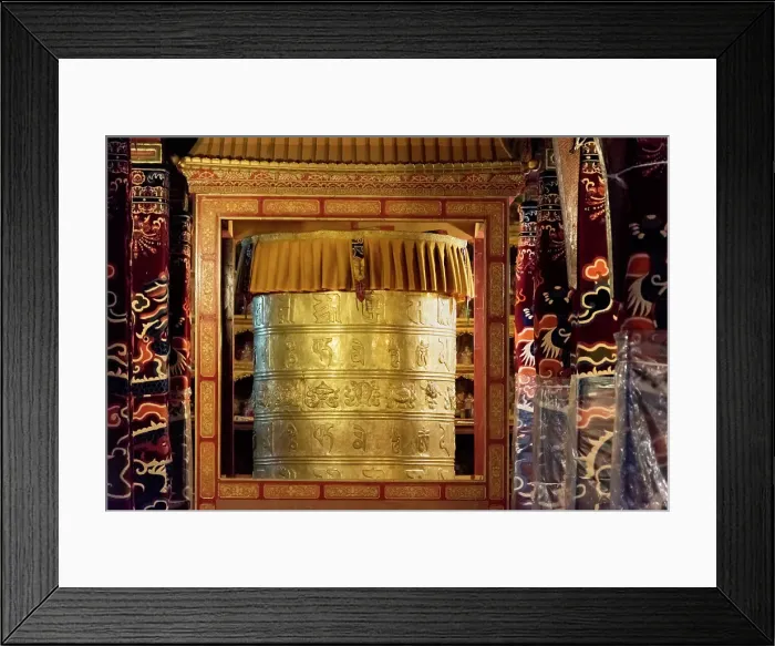 Framed Print : Prayer wheel inside Drepung Monastery, one of the great three Gelug university monasteries of Tibet, Lhasa, Tibet, China Date: 06-09-2018 Framed Print : Prayer wheel inside Drepung Monastery, one of the great three Gelug university monasteries of Tibet, Lhasa, Tibet, China Date: 06-09-2018
