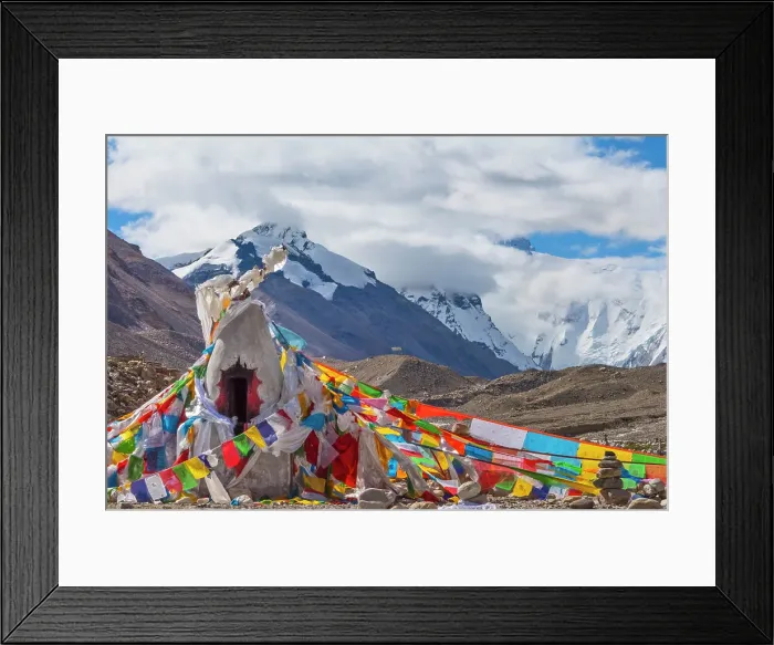 Framed Print : Mani pile and prayer flags in Rongbuk Valley, Lhotse peak (8516m) in the distance, Mt. Everest National Nature Reserve, Shigatse Prefecture, Tibet, China Date: 11-09-2018 Framed Print : Mani pile and prayer flags in Rongbuk Valley, Lhotse peak (8516m) in the distance, Mt. Everest National Nature Reserve, Shigatse Prefecture, Tibet, China Date: 11-09-2018
