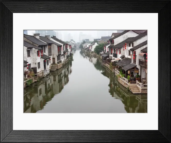 Framed Print : Traditional houses along the Grand Canal, Wuxi, Jiangsu Province, China Date: 20-09-2018 Framed Print : Traditional houses along the Grand Canal, Wuxi, Jiangsu Province, China Date: 20-09-2018