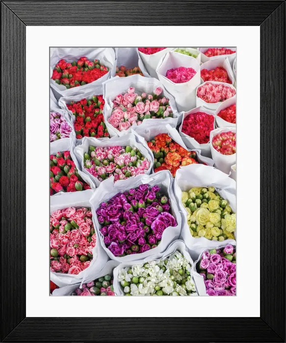 Framed Print : China, Hong Kong. Flower market. Date: 10-04-2018