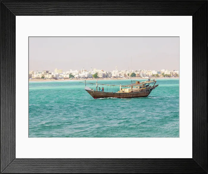 Framed Print : Middle East, Arabian Peninsula, Al Batinah South. Traditional dhow in the harbor at Sur, Oman. (Editorial Use Only) Date: 28-10-2019 Framed Print : Middle East, Arabian Peninsula, Al Batinah South. Traditional dhow in the harbor at Sur, Oman. (Editorial Use Only) Date: 28-10-2019