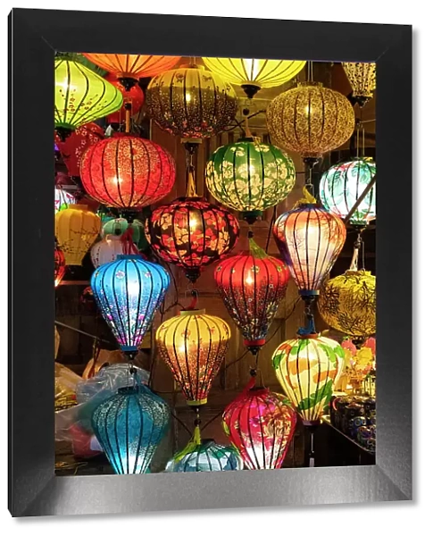 Vietnam. Colorful lamps for sale. Date: 20-06-2019