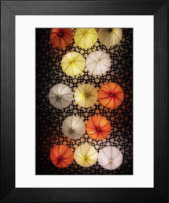 Framed Print : Vietnam. Colorful lamps for sale. Date: 20-06-2019 Framed Print : Vietnam. Colorful lamps for sale. Date: 20-06-2019