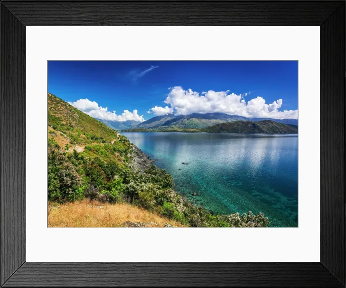 Framed Print : Cycling the shore of Lake Wanaka, Otago, South Island, New Zealand Date: 01-07-2021 Framed Print : Cycling the shore of Lake Wanaka, Otago, South Island, New Zealand Date: 01-07-2021