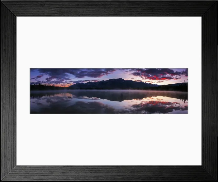 Framed Print : Sunrise at Edith Lake, Jasper National Park, Alberta, Canada. Date: 25-05-2021
