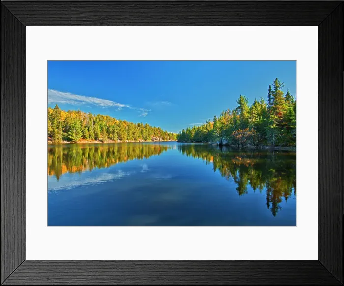 Framed Print : Canada, Ontario. Forest reflections on Blindfold Lake in autumn. Date: 10-10-2020 Framed Print : Canada, Ontario. Forest reflections on Blindfold Lake in autumn. Date: 10-10-2020