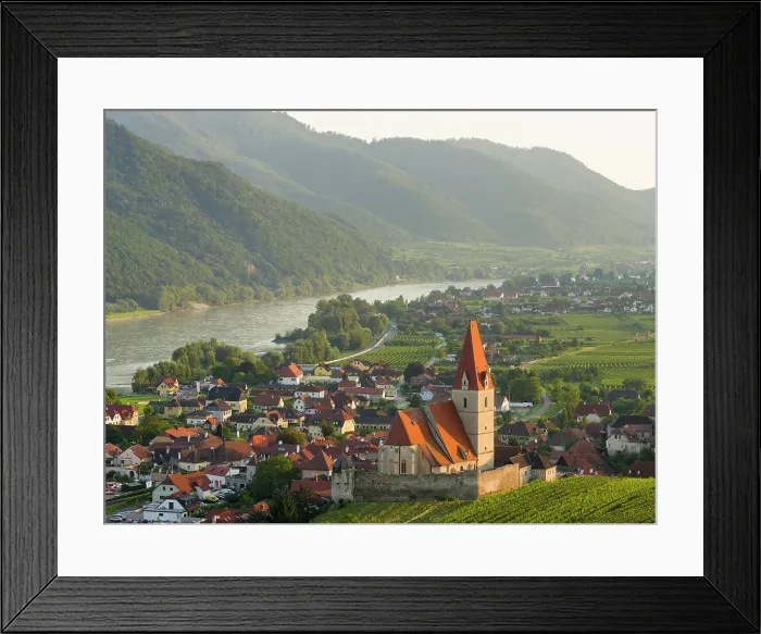 Framed Print : Historic village Weissenkirchen located in wine-growing area, UNESCO World Heritage Site. Lower Austria Date: 12-09-2020 Framed Print : Historic village Weissenkirchen located in wine-growing area, UNESCO World Heritage Site. Lower Austria Date: 12-09-2020