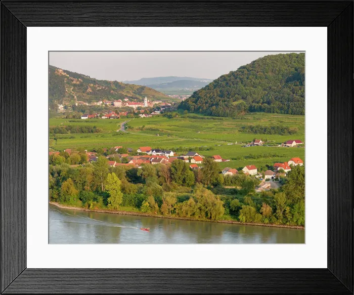 Framed Print : Historic town Durnstein located in wine-growing area, UNESCO World Heritage Site. Lower Austria Date: 12-09-2020 Framed Print : Historic town Durnstein located in wine-growing area, UNESCO World Heritage Site. Lower Austria Date: 12-09-2020