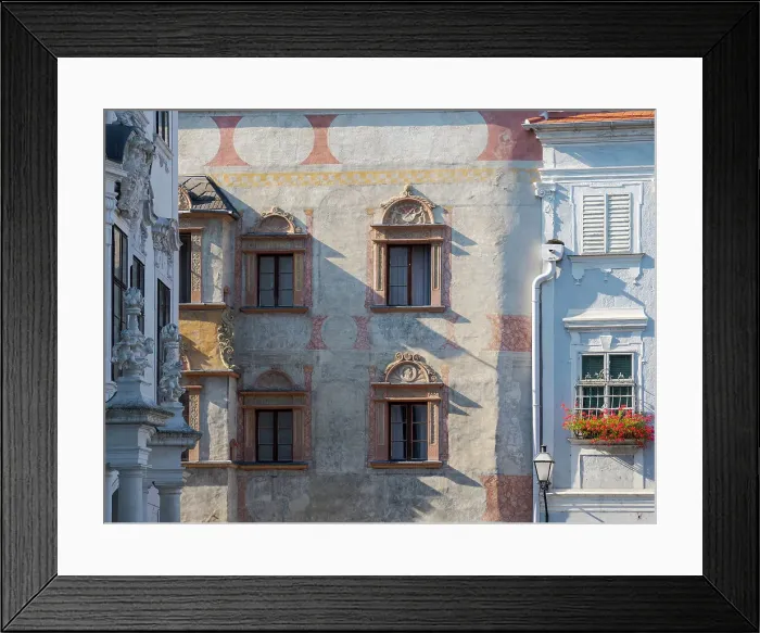 Framed Print : The former Mauthhaus and Pinetz Haus. The historic old town of Stein (Stein an der Donau), UNESCO World Heritage Site, Wachau, Lower Austria. (Editorial Use Only) Date: 12-09-2020 Framed Print : The former Mauthhaus and Pinetz Haus. The historic old town of Stein (Stein an der Donau), UNESCO World Heritage Site, Wachau, Lower Austria. (Editorial Use Only) Date: 12-09-2020