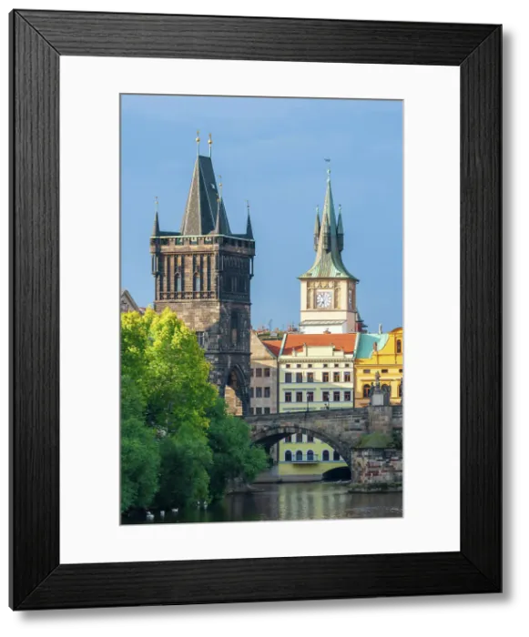 Framed Print : Prague, Czech Republic. Charles bridge and bridge tower. Date: 03-07-2007 Framed Print : Prague, Czech Republic. Charles bridge and bridge tower. Date: 03-07-2007